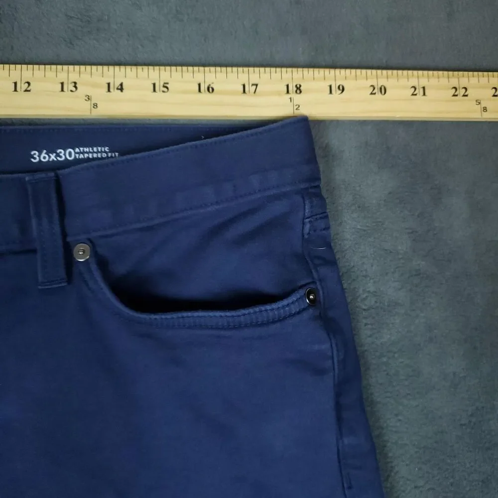 Banana Republic Pants Mens 36x28 Blue Traveler Athletic Tapered Stretch Chino